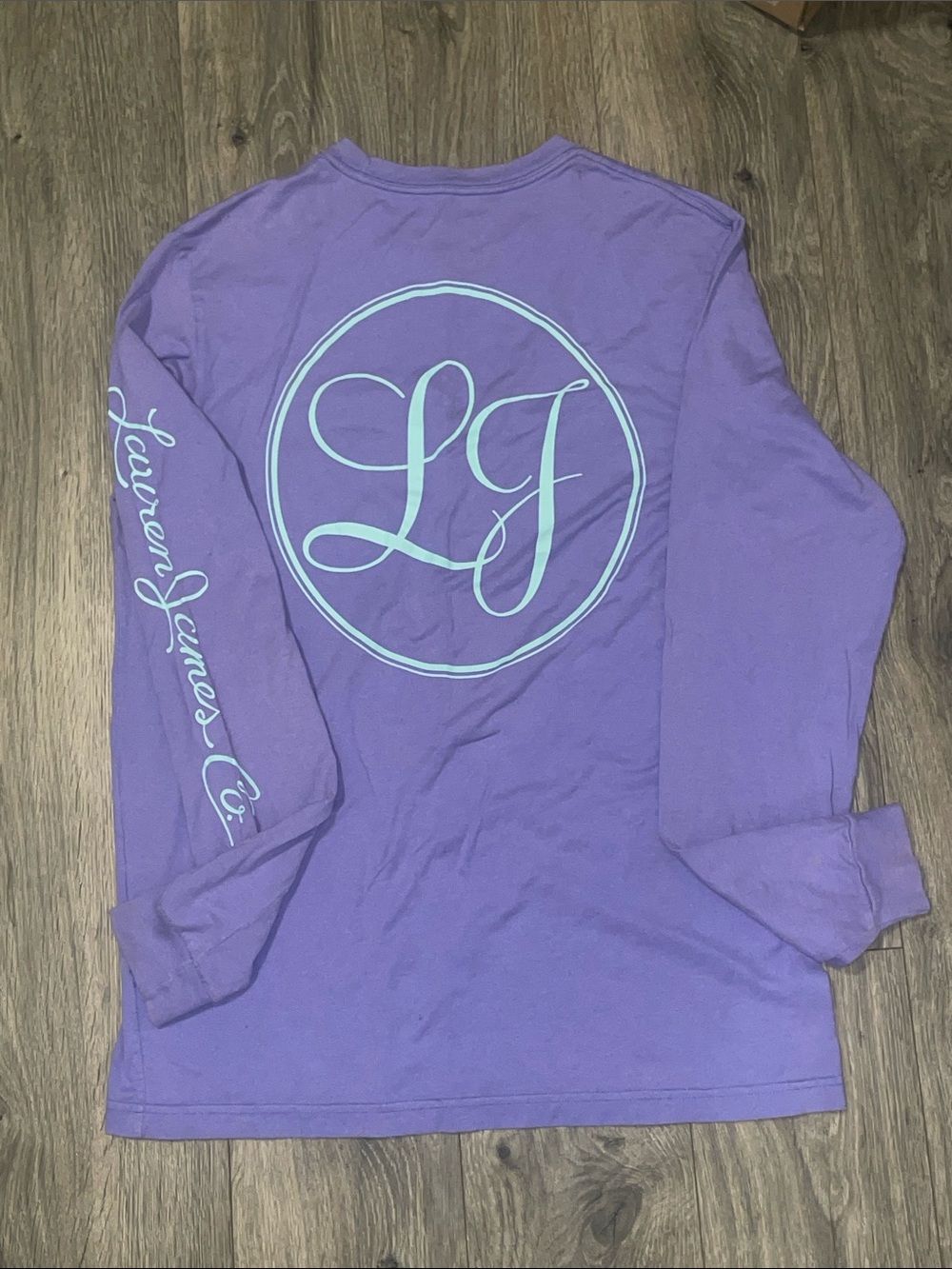 Size medium Lauren James Lavender Long Sleeve Tee with LJ Monogram
